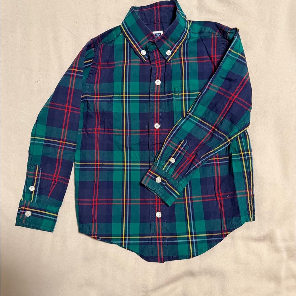 Janie and Jack Colorful Plaid Button-Down Shirt